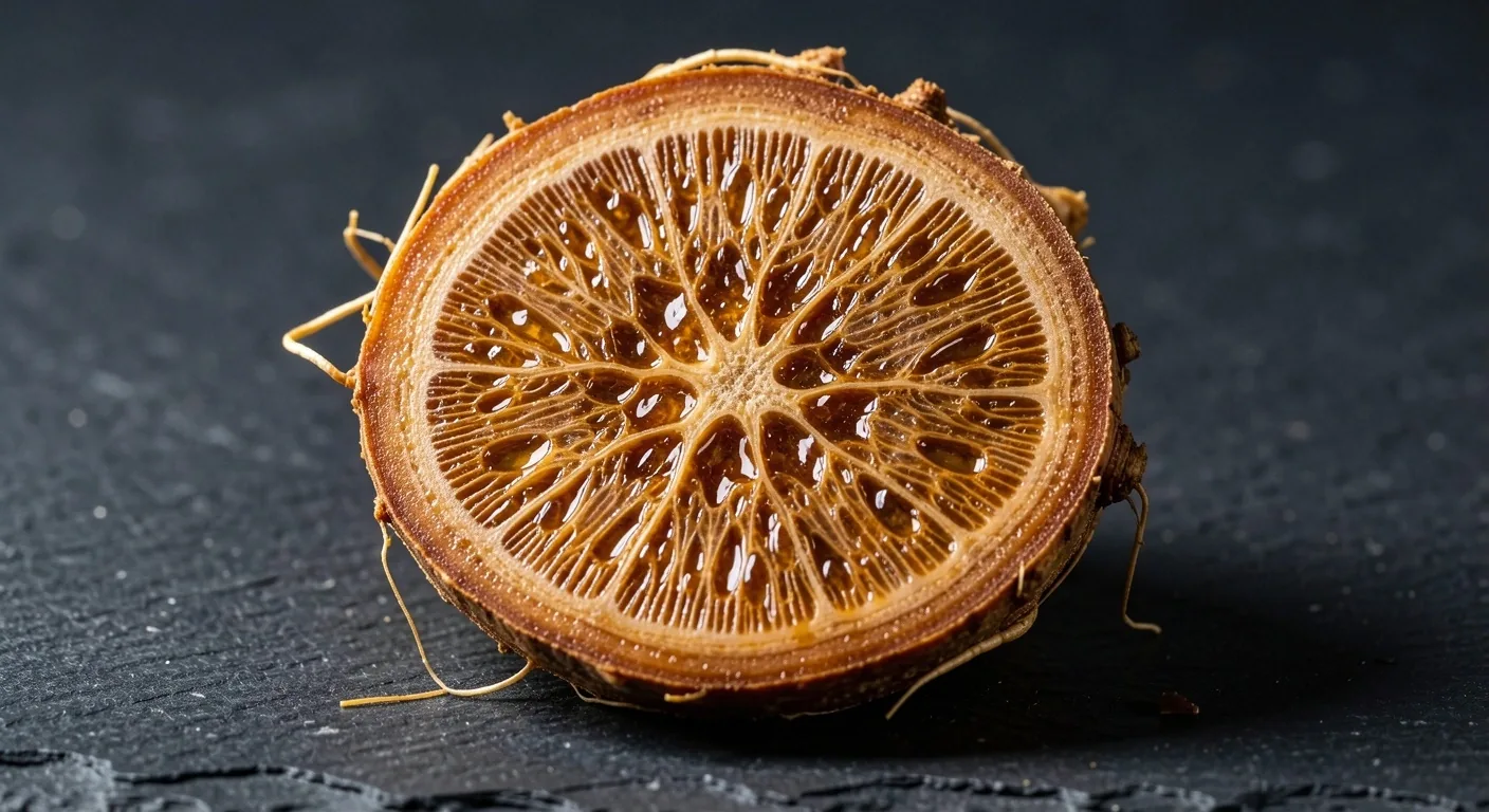 Macro cross-section of a botanical root
